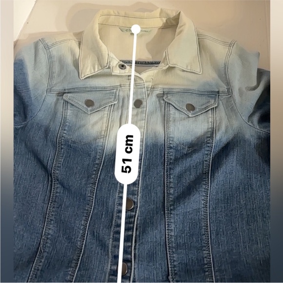 Cleo Blue and White Ombre Denim Jacket - Picture 6 of 8